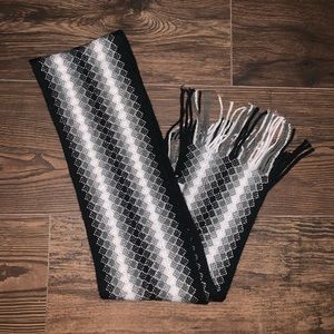 black and white scarf